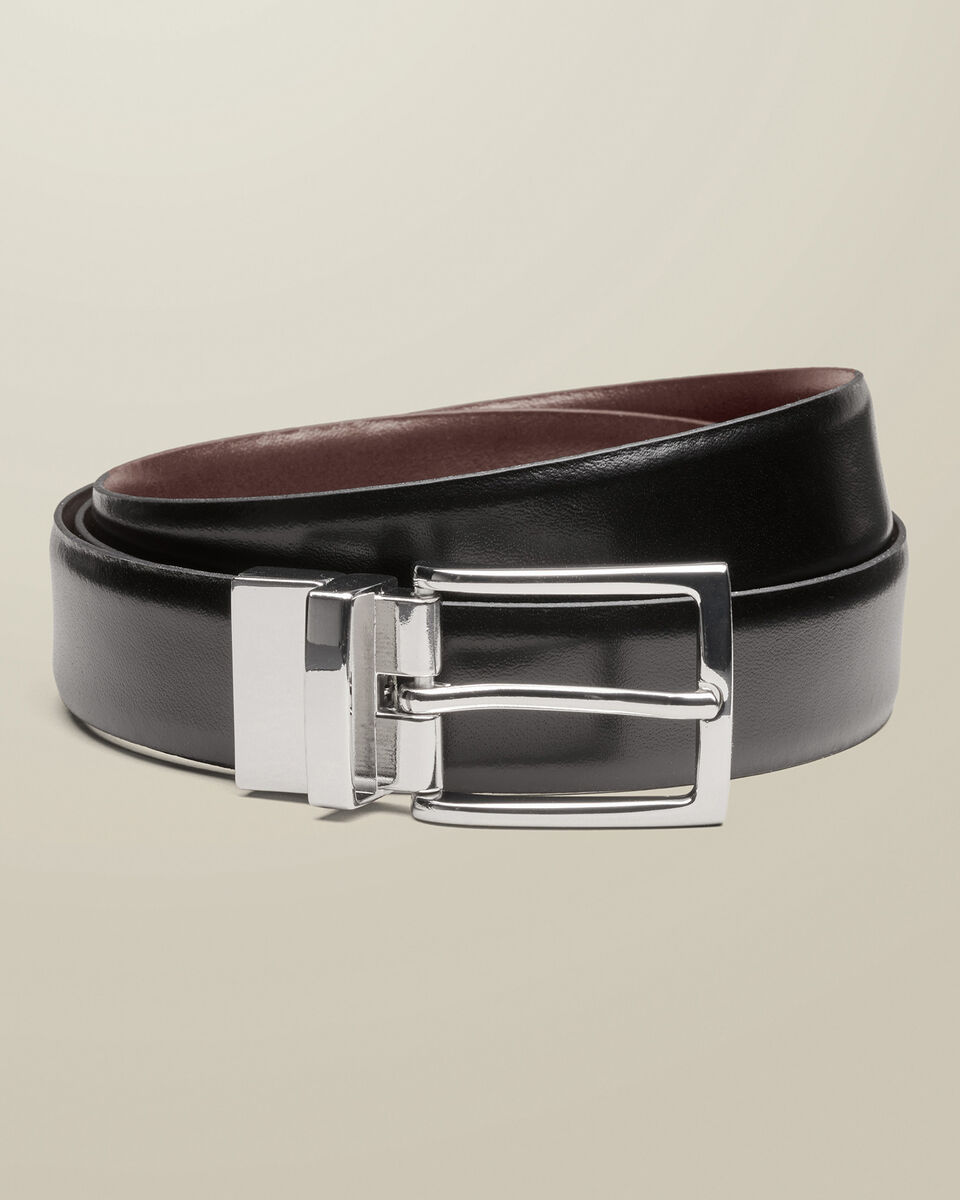Leather Reversible Belt - Black & Brown
