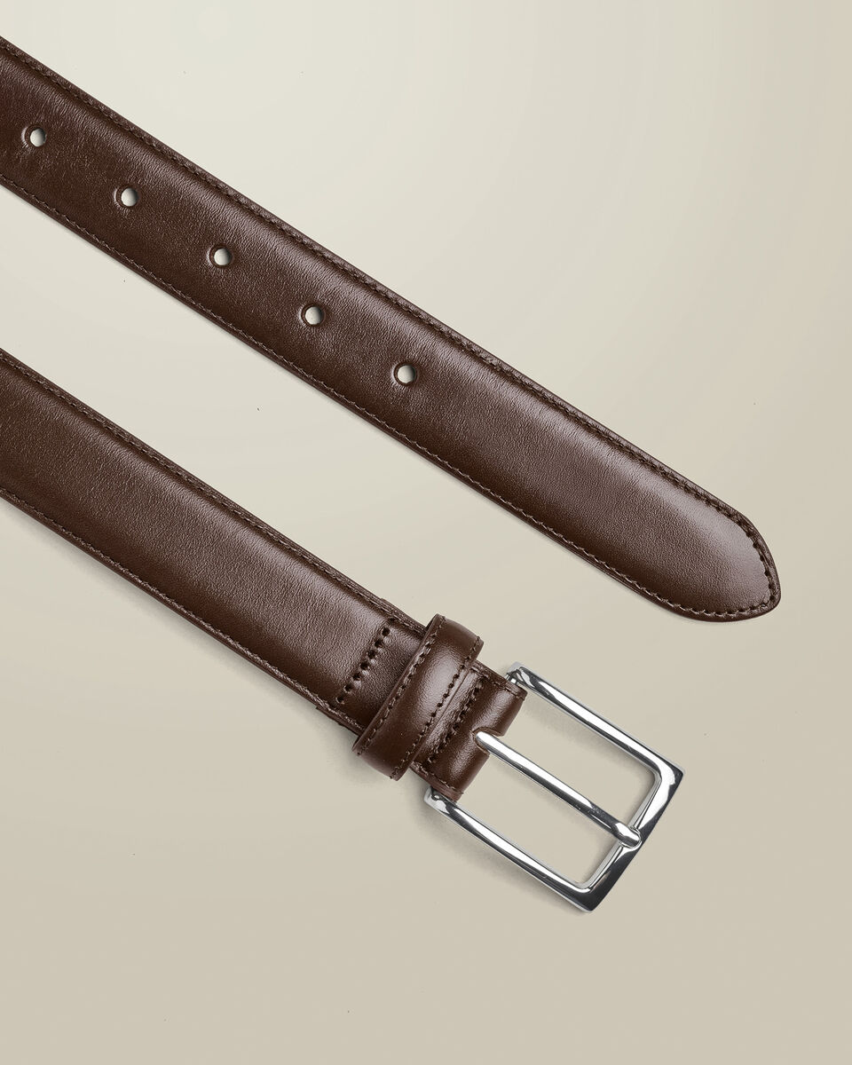 Leather Formal Belt - Chocolate Secondary image