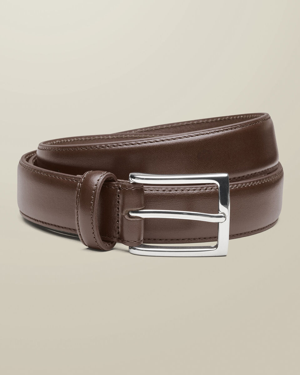 Leather Formal Belt - Chocolate Main image