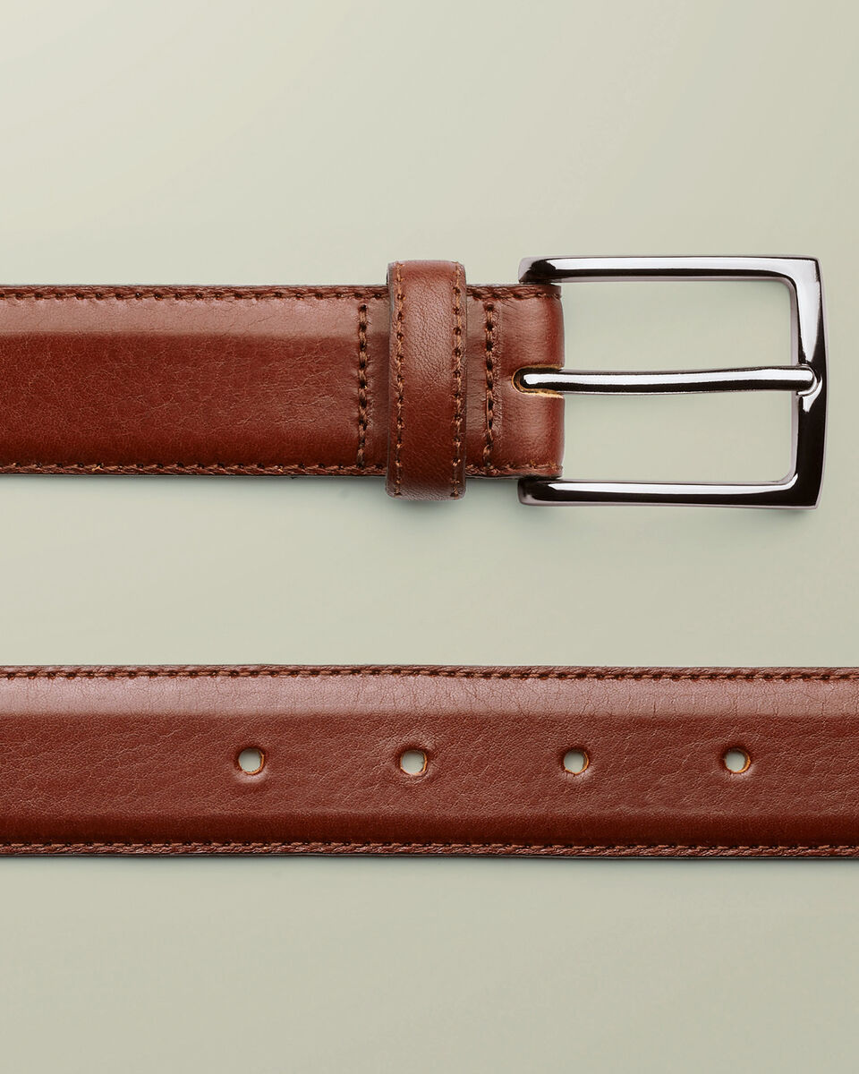 Formal Leather Belt - Chestnut Brown