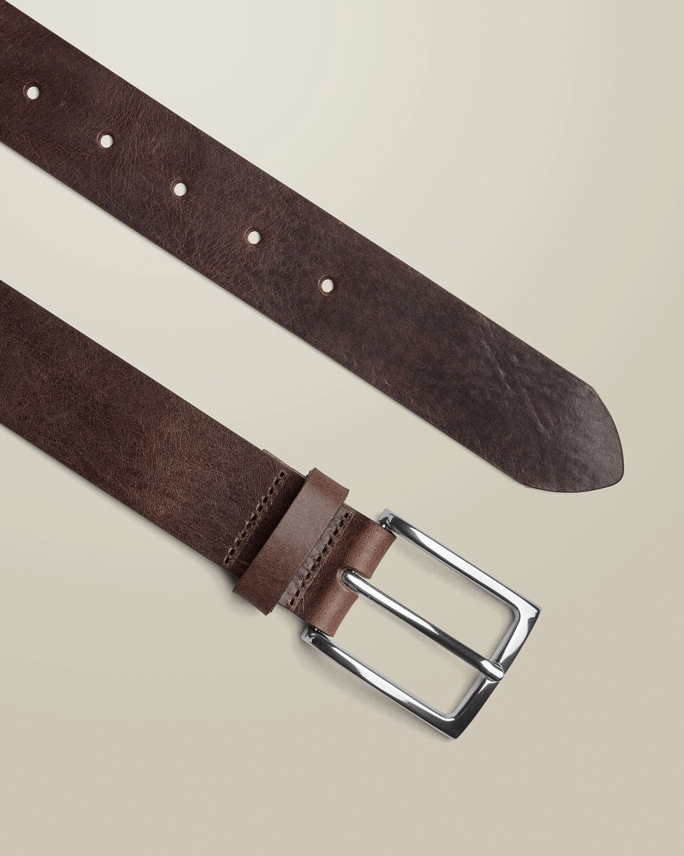 Leather Chino Belt - Chocolate Brown Secondary image