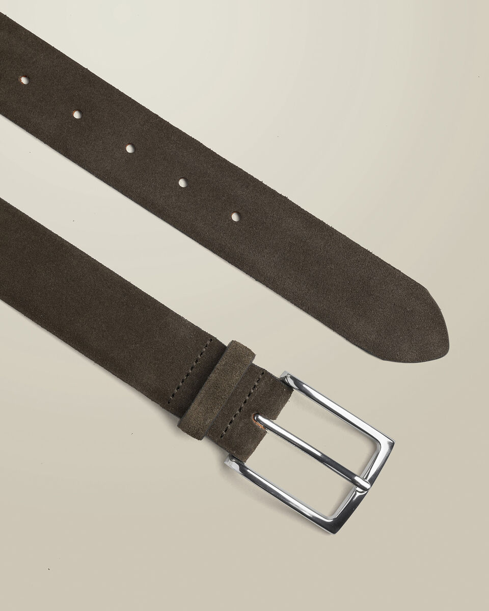 Suede Leather Belt - Chocolate Secondary image