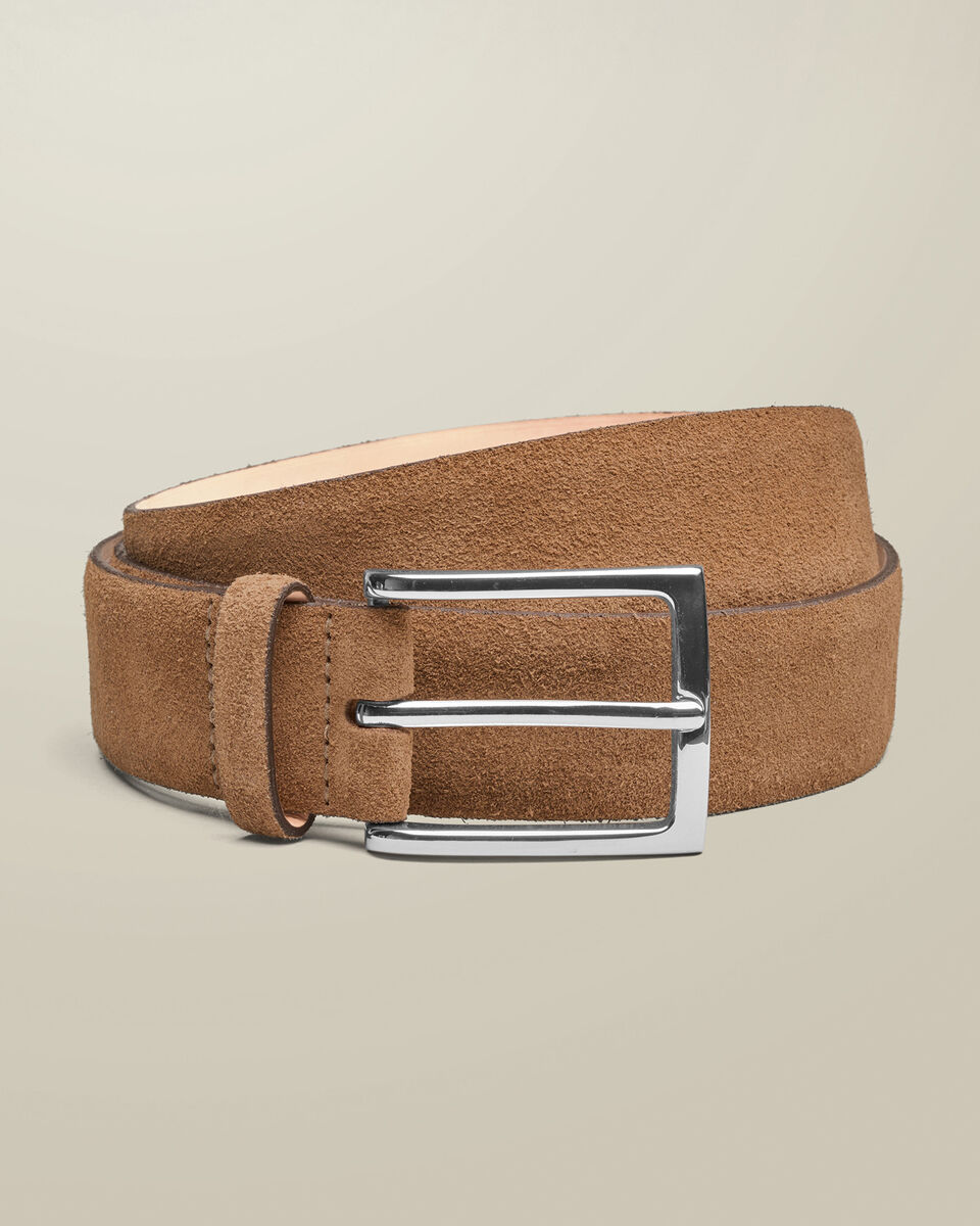 Suede Belt - Tobacco Brown Main image