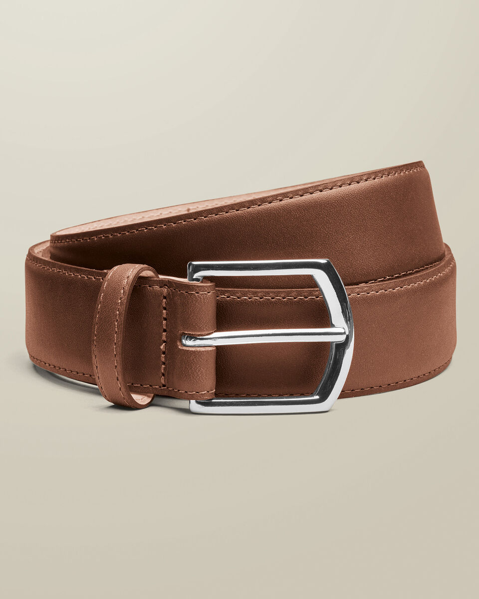 Leather Formal Belt - Tan