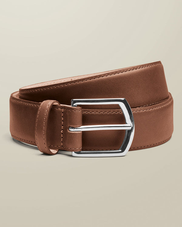 Leather Formal Belt - Tan