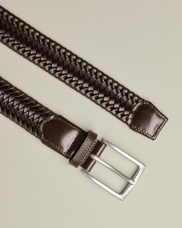 Leather Stretch Belt - Dark Chocolate