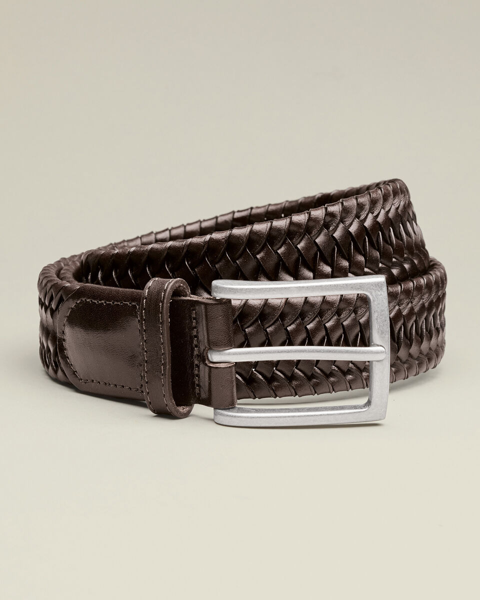 Leather Stretch Belt - Dark Chocolate