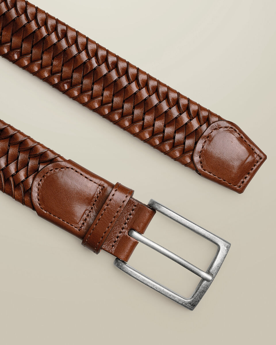 Leather Stretch Belt - Tan