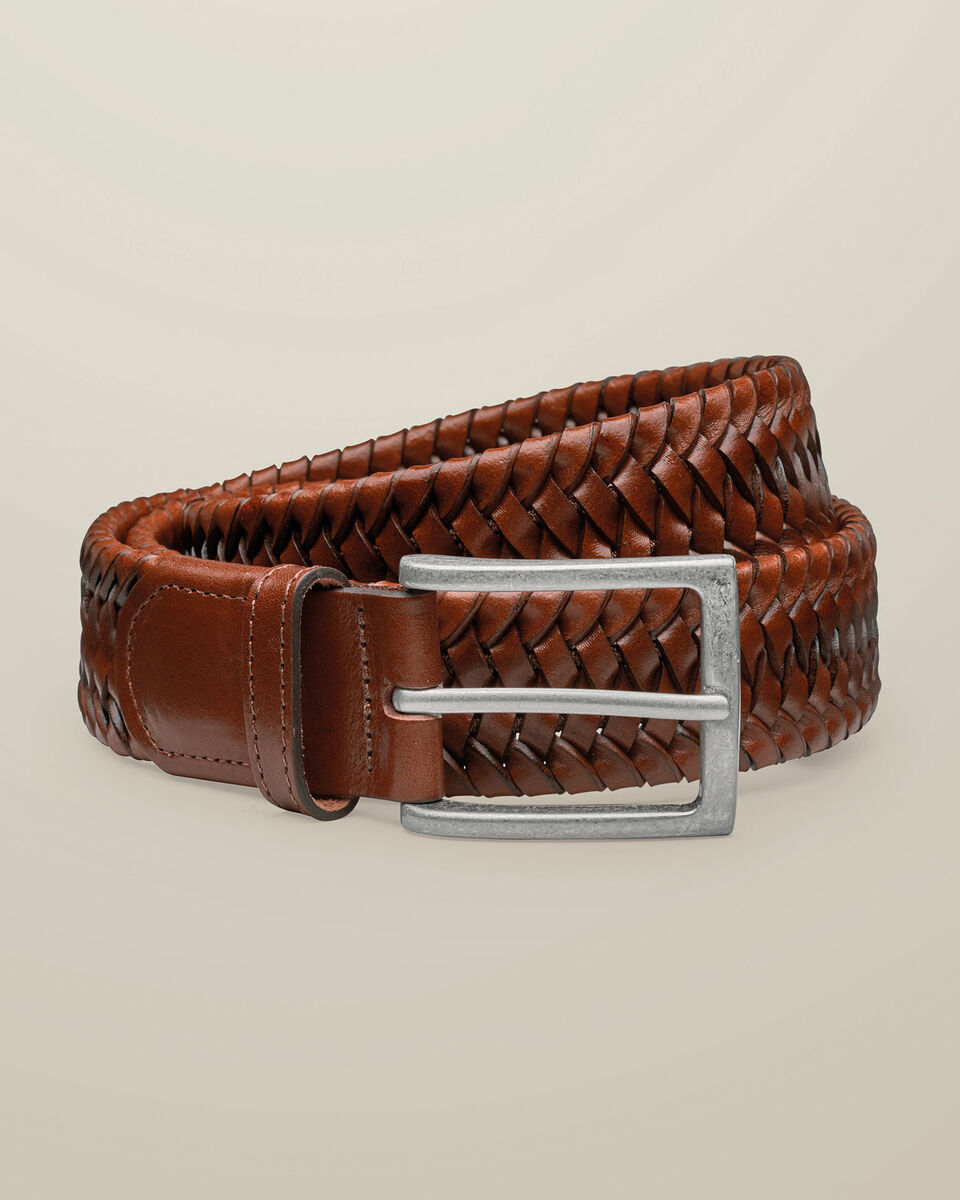 Leather Stretch Belt - Tan