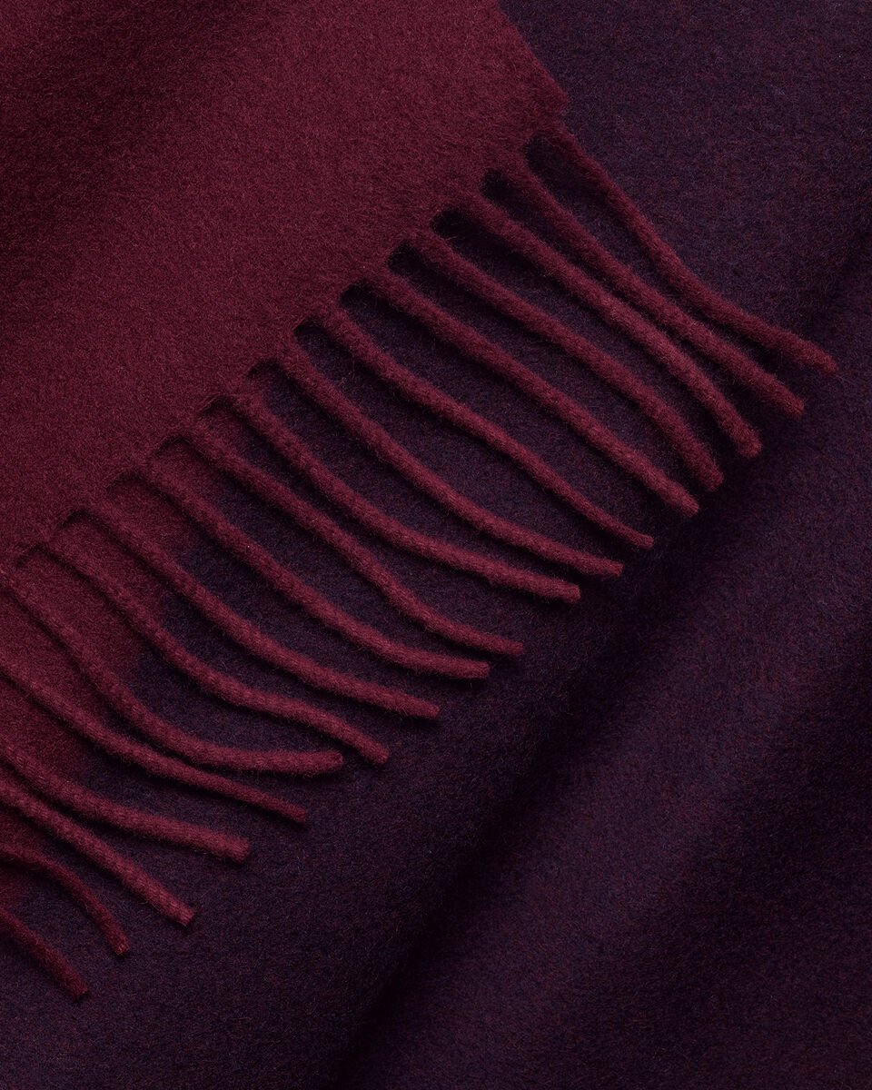 Cashmere Scarf - Blackberry Purple & Maroon Red