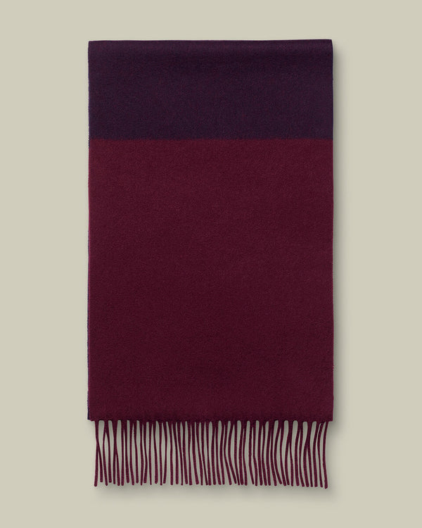 Cashmere Scarf - Blackberry Purple & Maroon Red