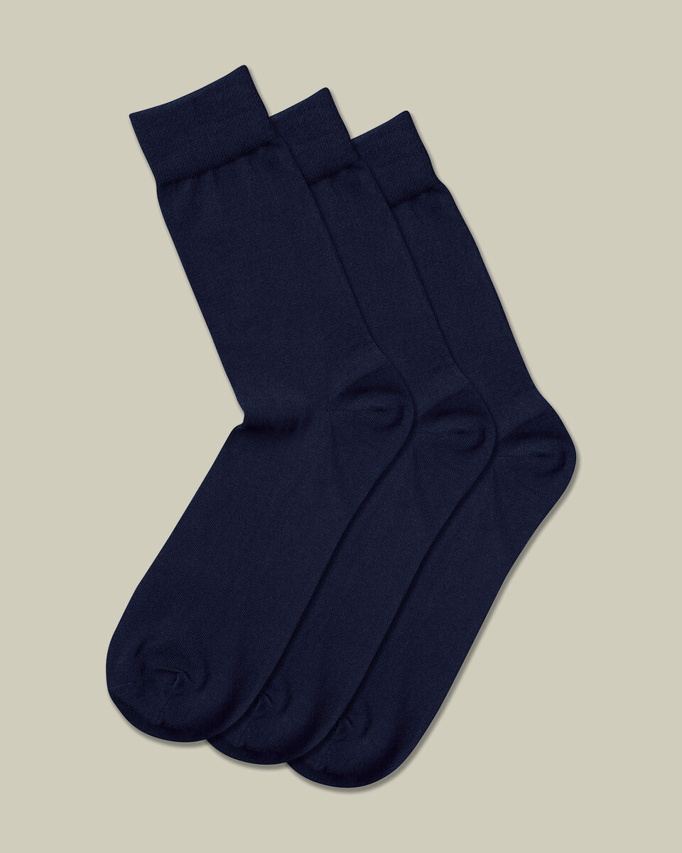 3 Pair Cotton Rich Multipack Socks - Navy