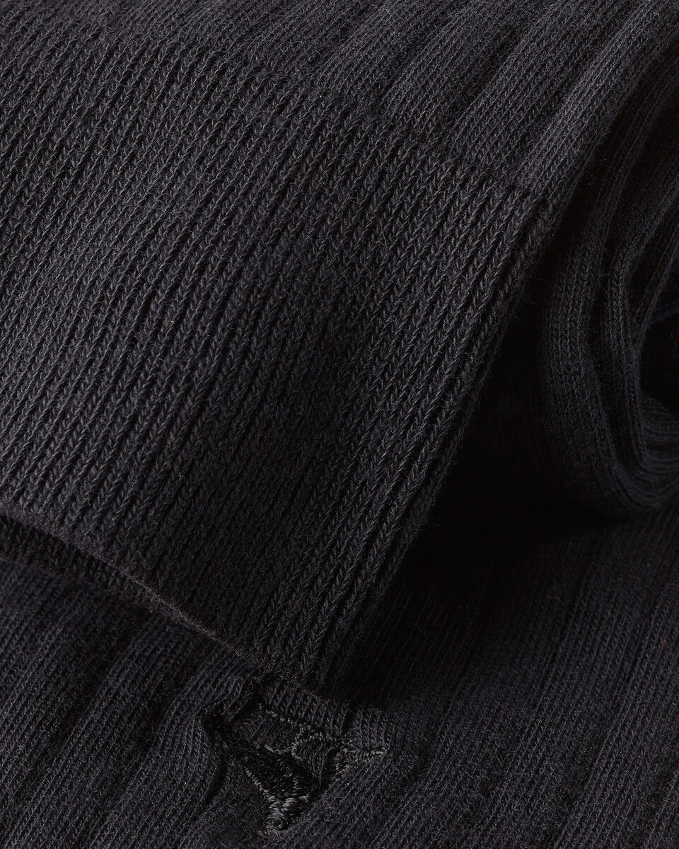Cotton Rib Dress Socks - Black