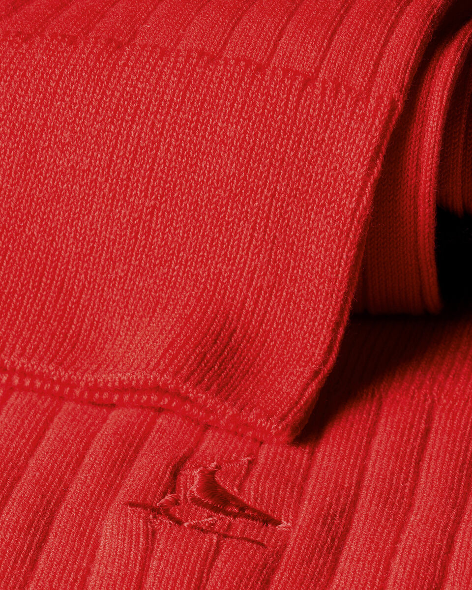 Cotton Rib Dress Socks - Red