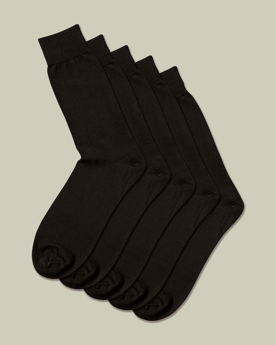 5 Pair Cotton Rich Multipack Socks - Black