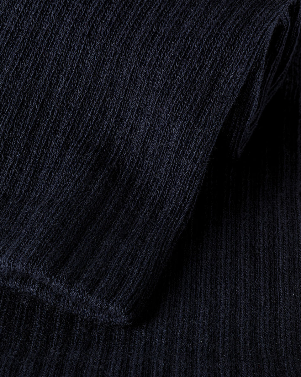 Cotton Rib Comfort Socks - Navy Secondary image
