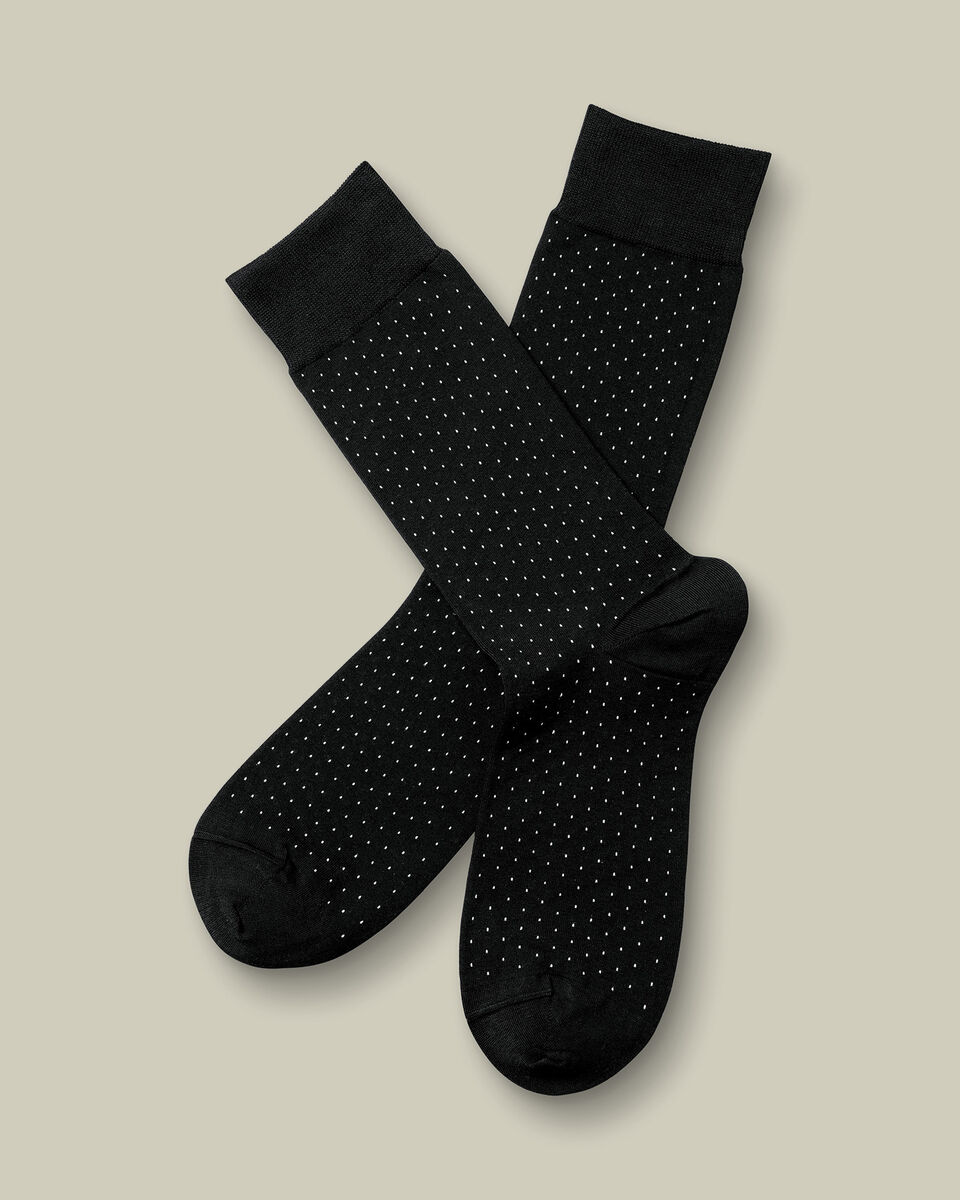 Micro Dash Socks - Black & White Main image