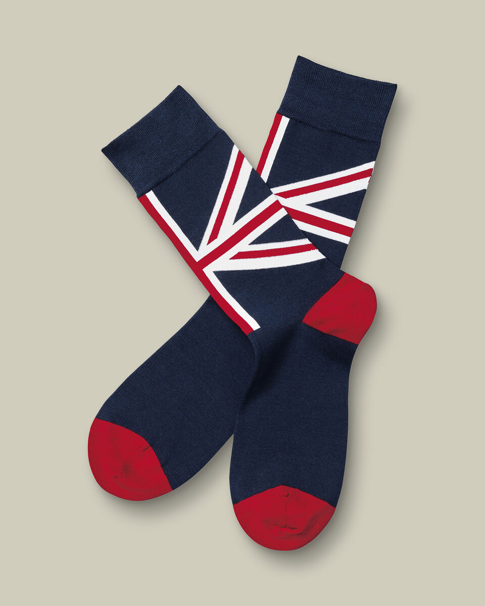 Union Jack Socks - Navy Main image