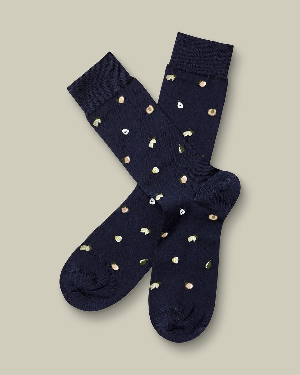 Fruit Novelty Socks - Navy Main image