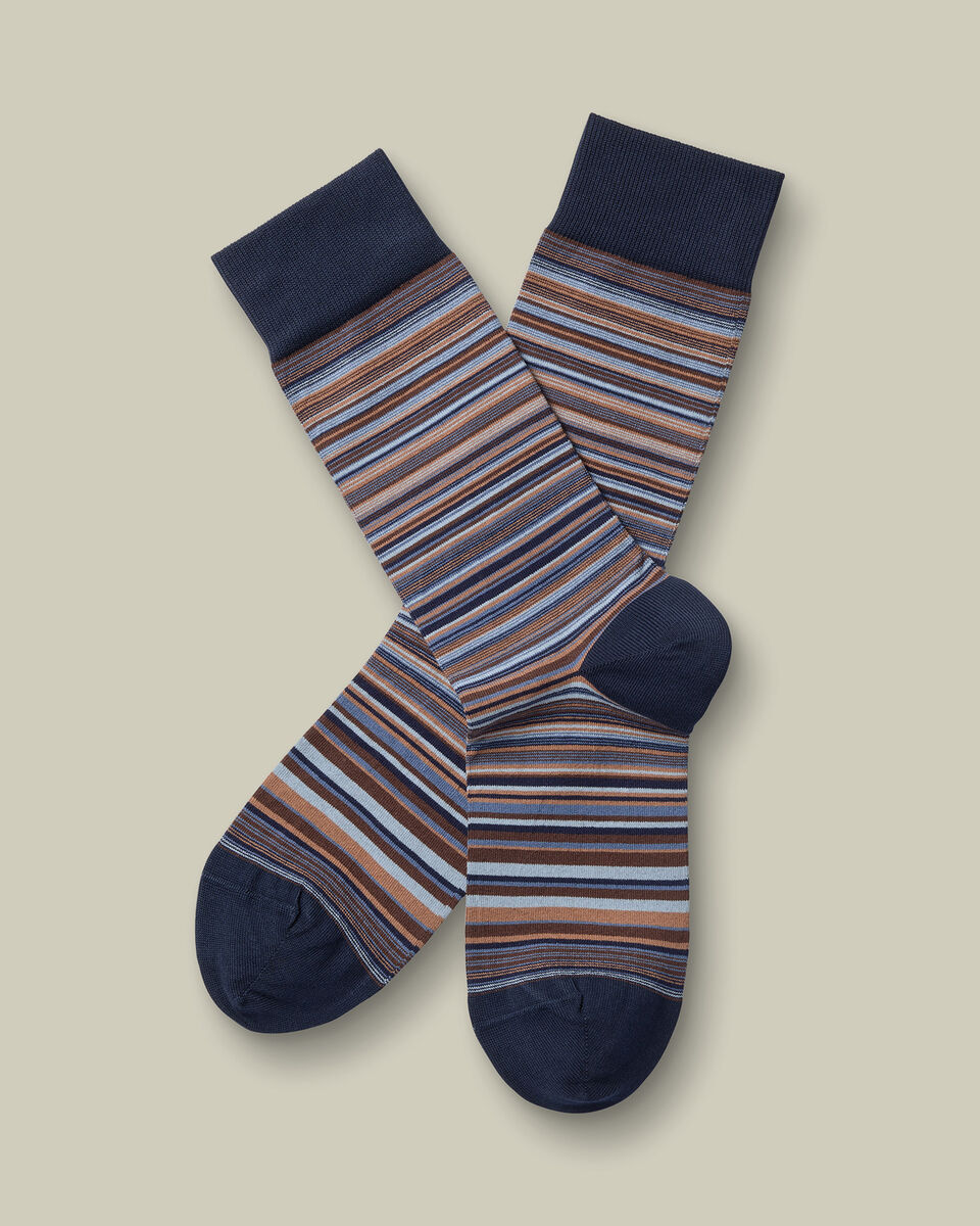 Stripe Socks - Chocolate Brown Main image