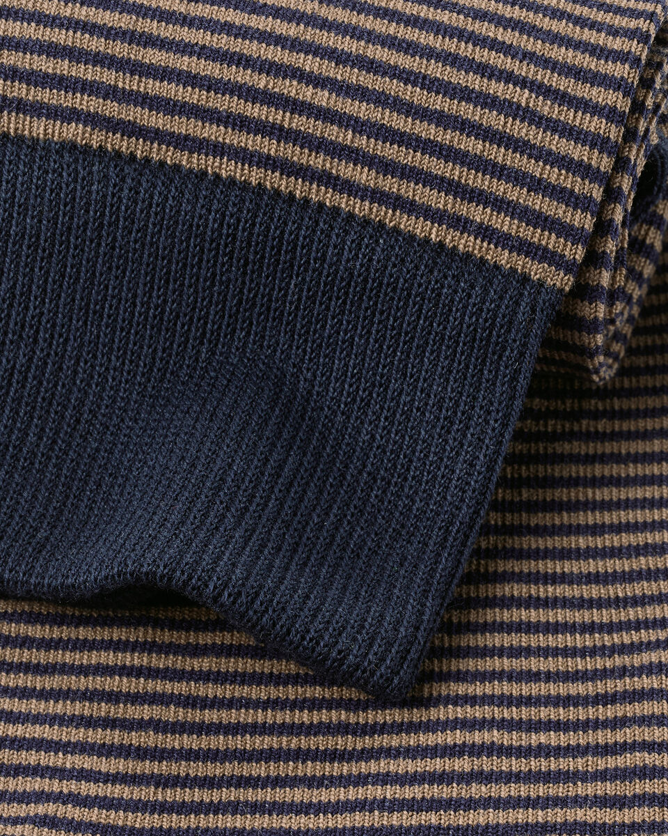 Stripe Socks - Camel & Navy