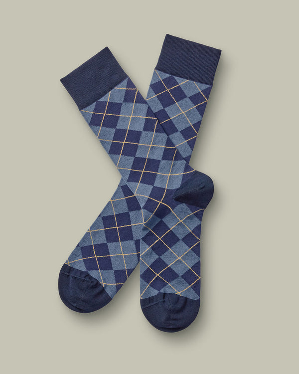Argyle Socks – Denim Blue