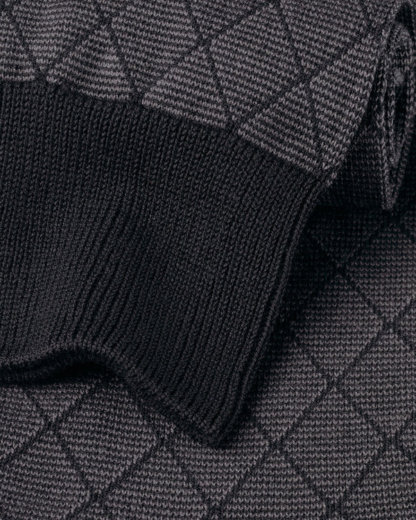 Patterned Socks - Grey & Black