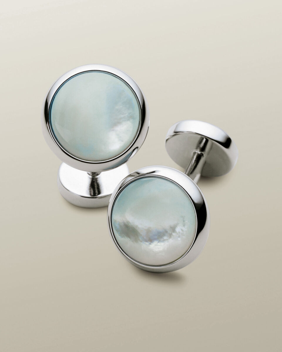 Mother of Pearl Cufflinks - Light Blue