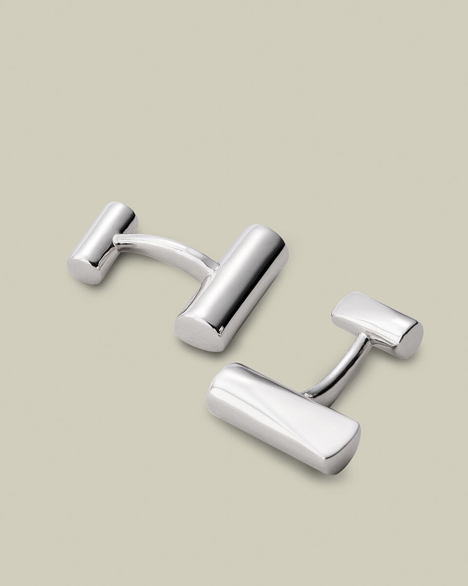 Bar Cufflinks - Silver Main image