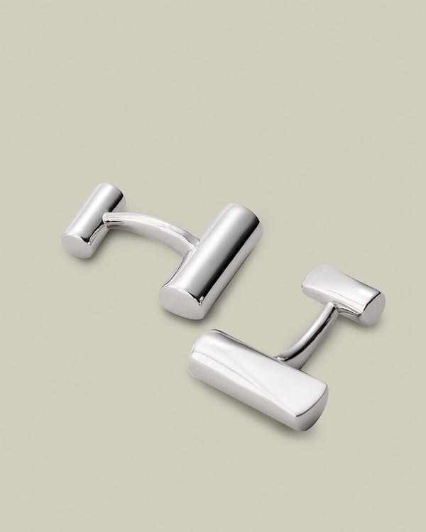 Bar Cufflinks - Silver