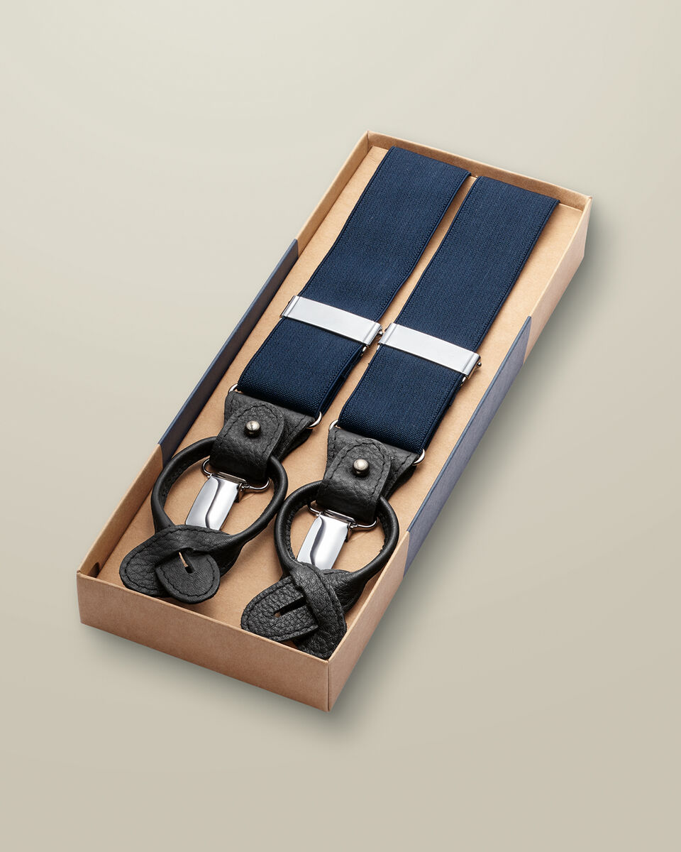 Combination Suspenders - Indigo Blue