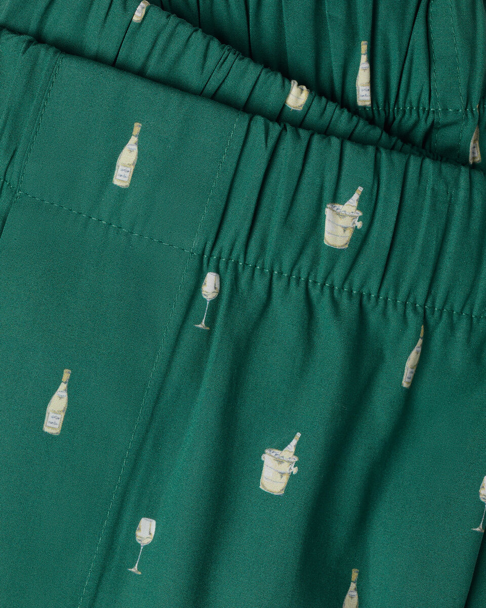 Woven Wine Bottle Print Boxers - Bright Green Secondary image