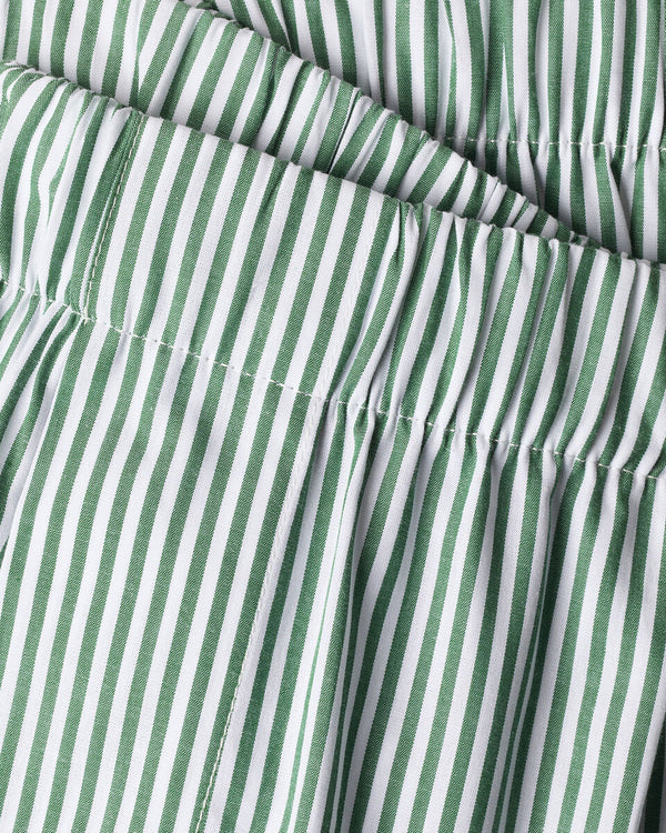 Woven Stripe Boxers - Green & White