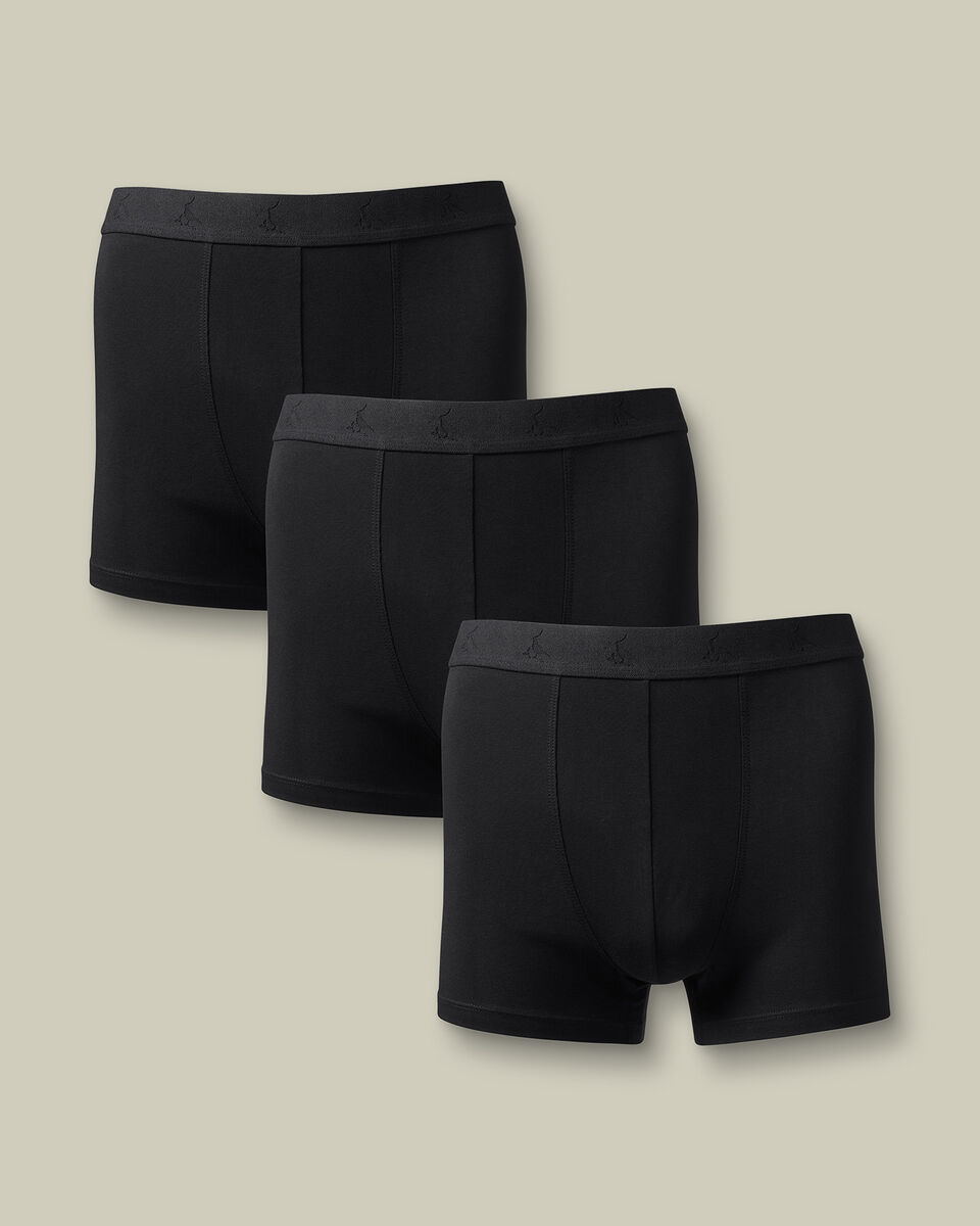 3 Pack Cotton Jersey Multipack Trunks - Black