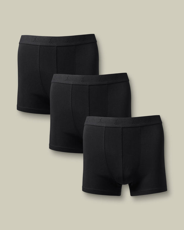 3 Pack Cotton Jersey Multipack Trunks - Black