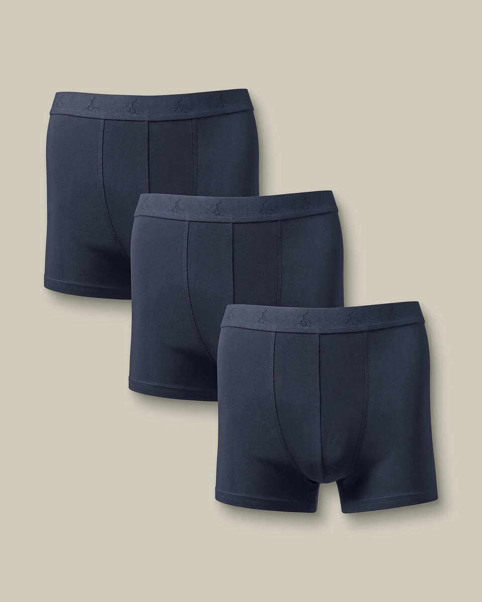 3 Pack Cotton Jersey Multipack Trunks - French Blue