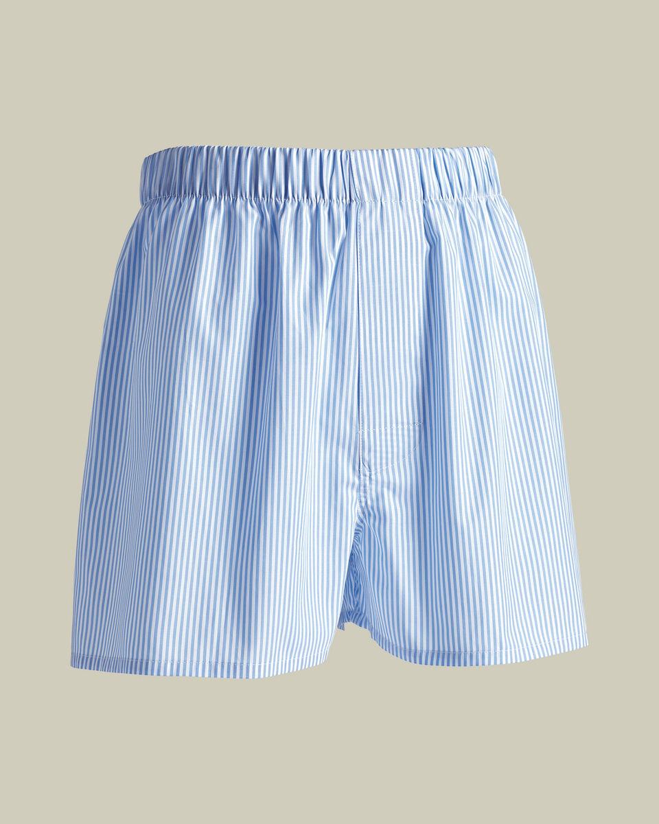 Stripe Woven Boxers - Cornflower Blue