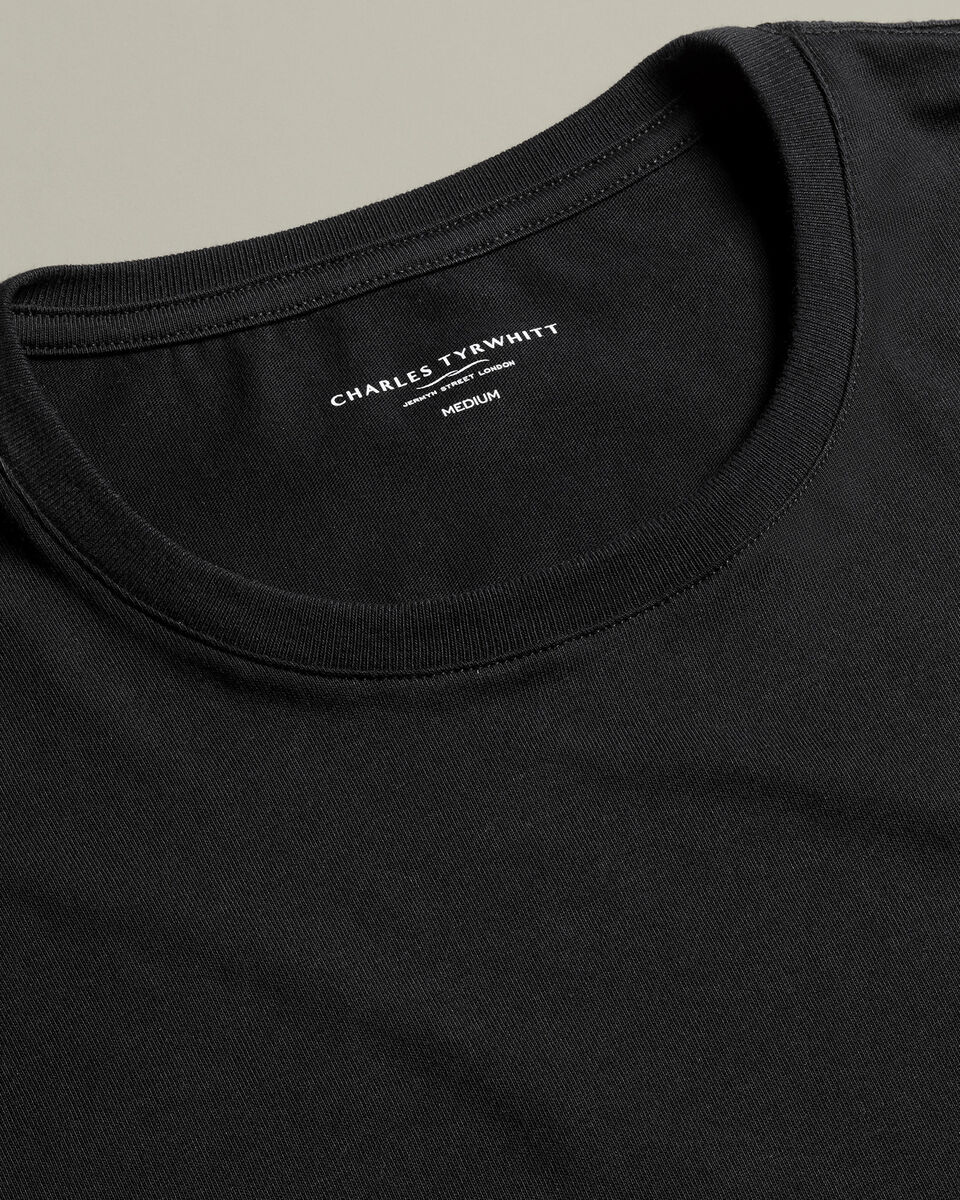 2-Pack Crew Neck Cotton Undershirt - Black