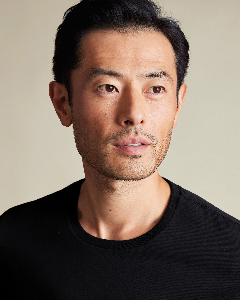 2-Pack Crew Neck Cotton Undershirt - Black