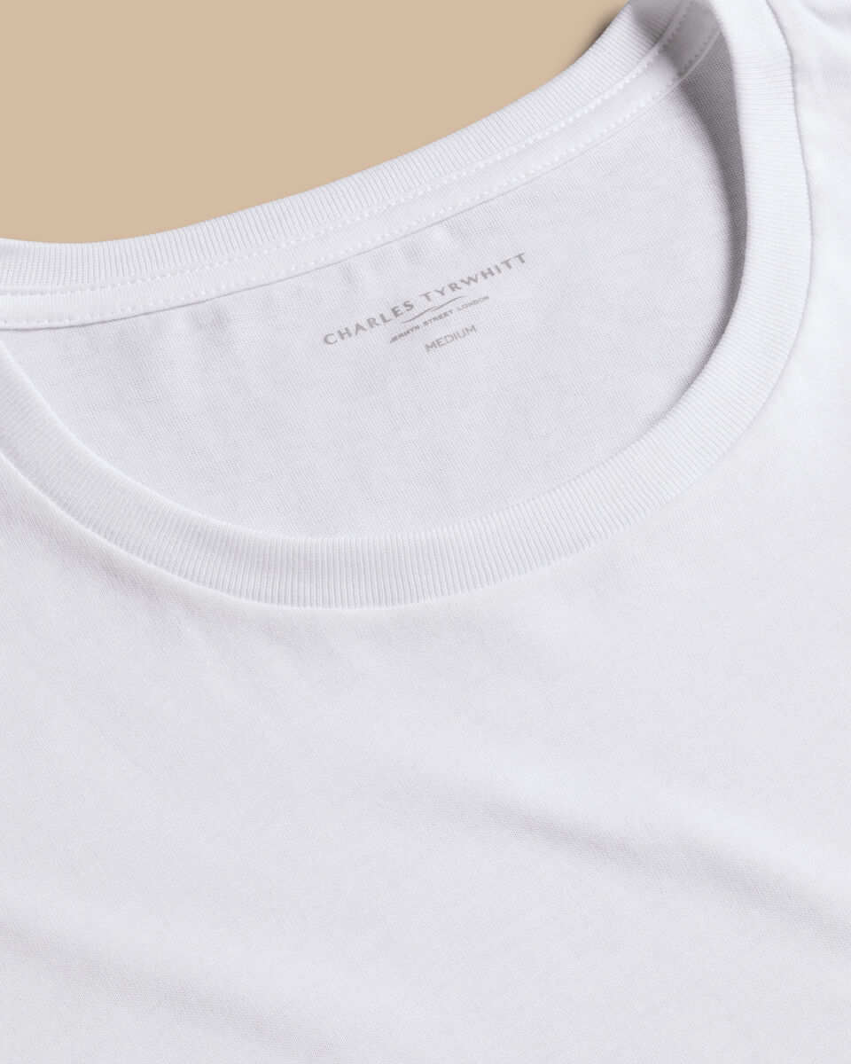 2-Pack Crew Neck Cotton Undershirt - White