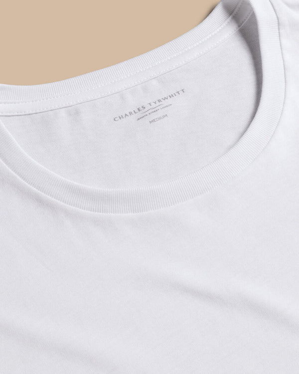 2-Pack Crew Neck Cotton Undershirt - White