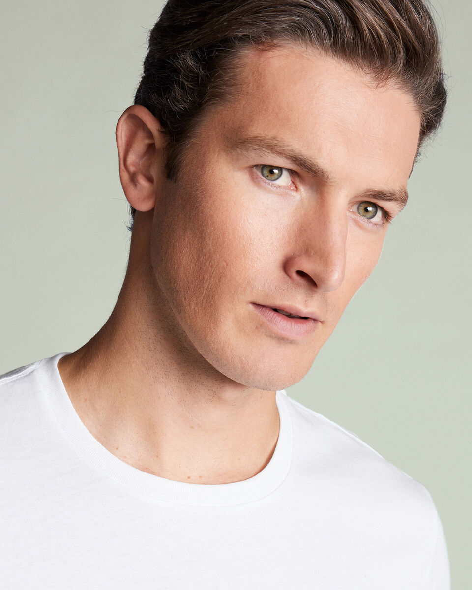 2-Pack Crew Neck Cotton Undershirt - White