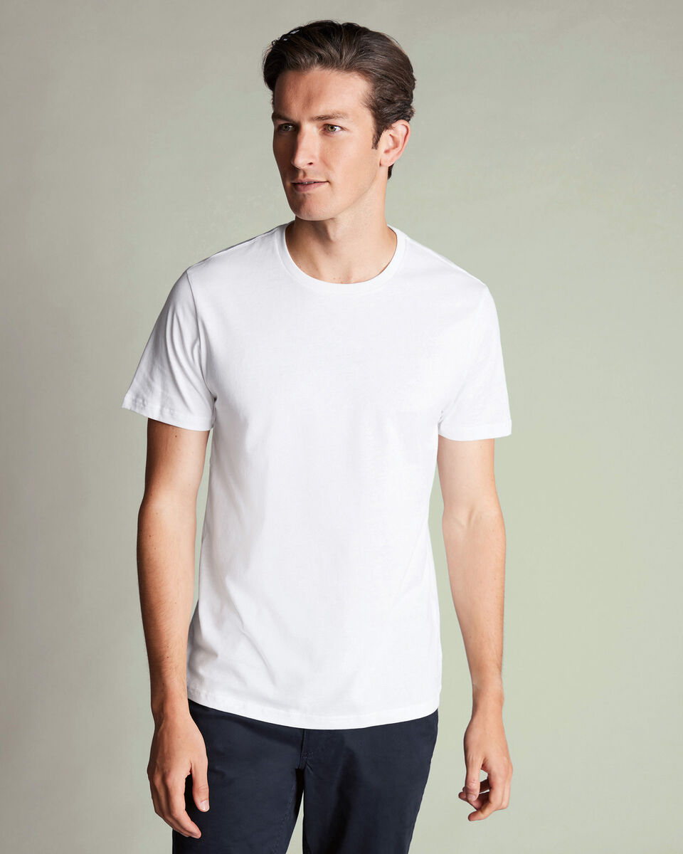 2-Pack Crew Neck Cotton Undershirt - White Secondary image