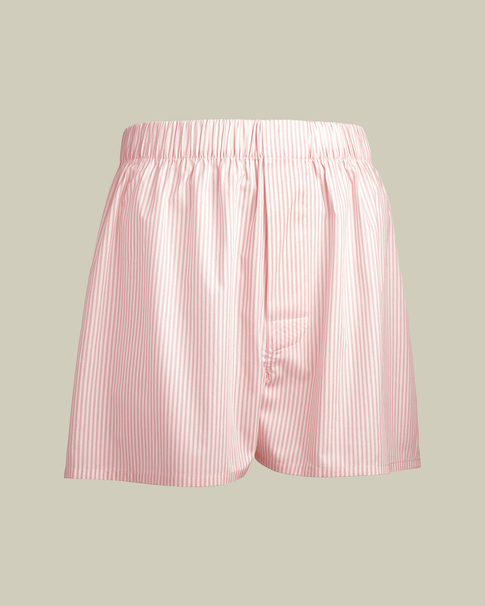 Stripe Woven Boxers - Pink & White
