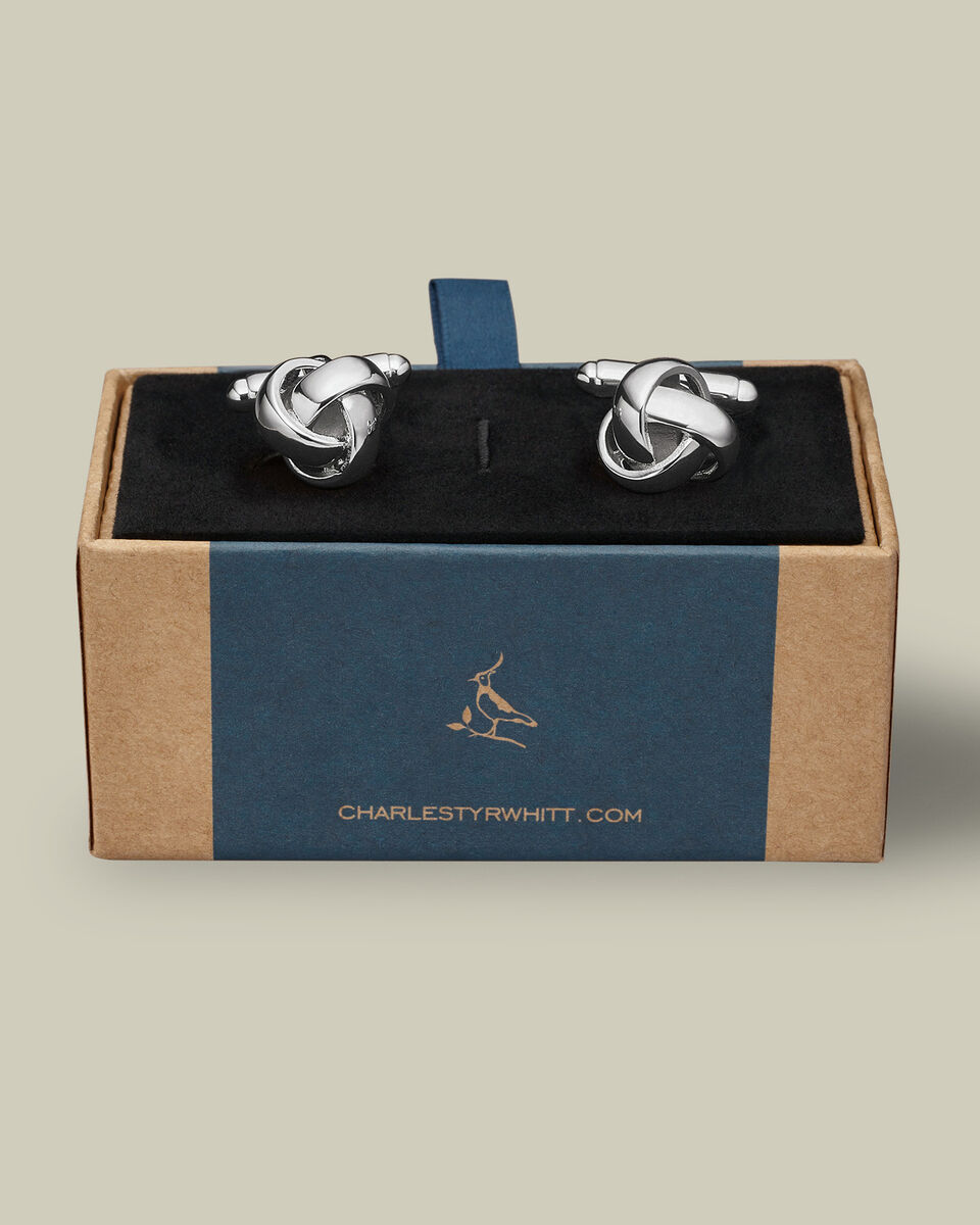 Knot Cufflinks - Silver Secondary image