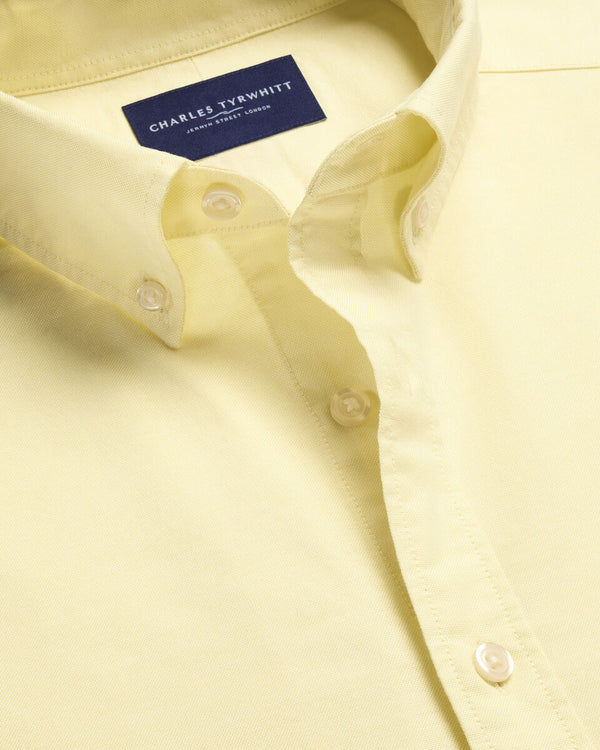 Button-Down Stretch Washed Oxford Shirt – Lemon Yellow