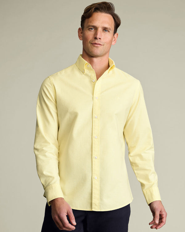 Button-Down Stretch Washed Oxford Shirt – Lemon Yellow