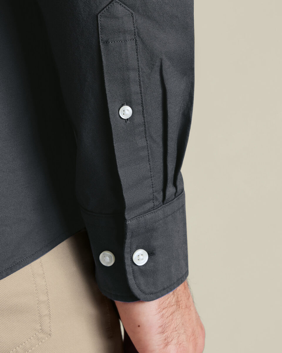 Button-Down Stretch Washed Oxford Shirt – Slate Gray
