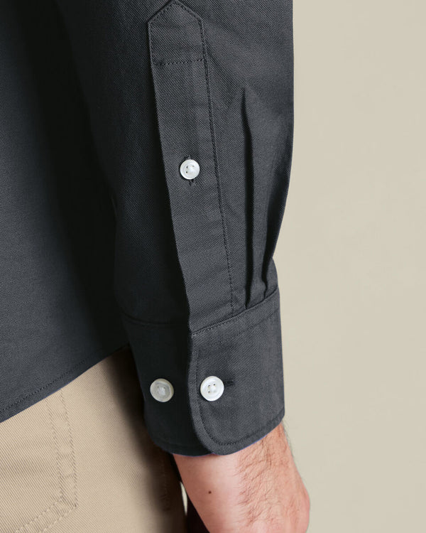 Button-Down Stretch Washed Oxford Shirt – Slate Gray