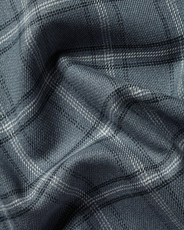 Non-Iron Twill Check Shirt - Graphite Grey